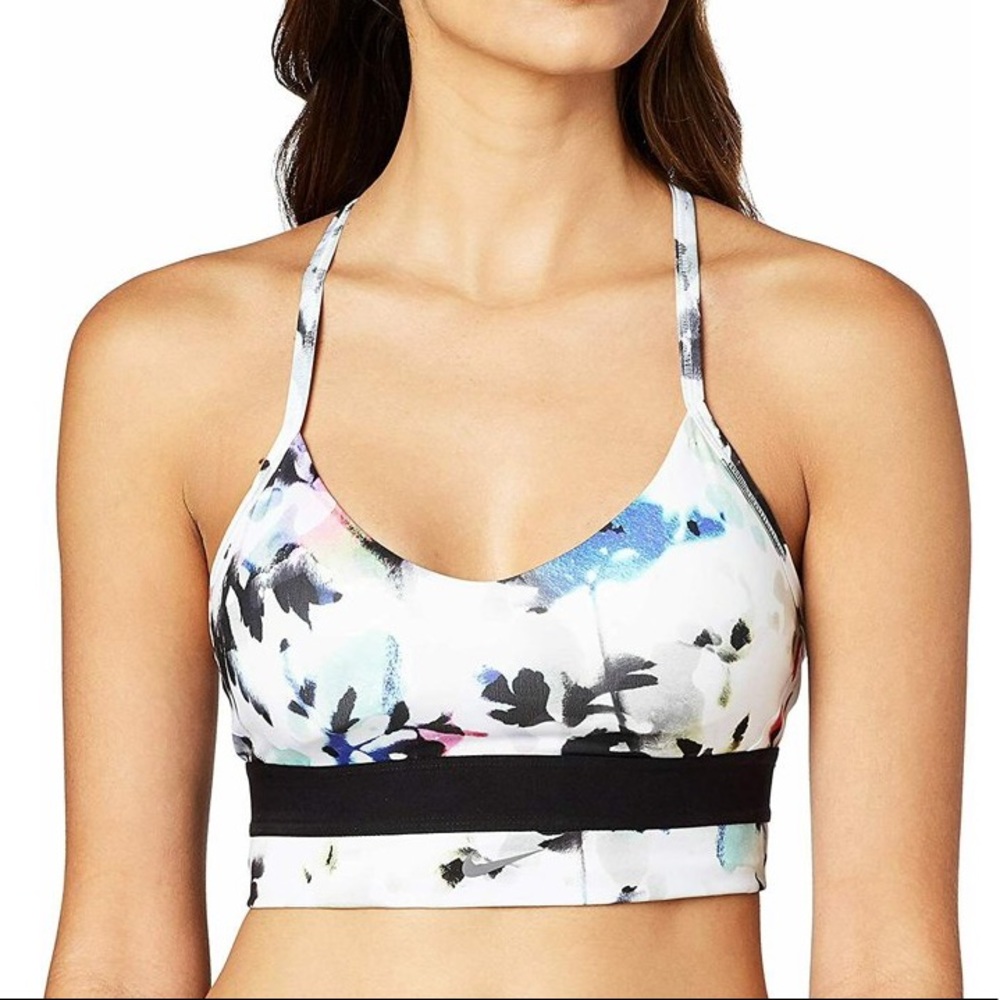 Nike Dri-Fit Women's Indy Floral Light Support Sports Bra Small